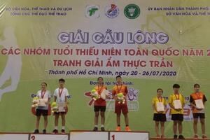 Đoàn vận động viên tỉnh Lai Châu đạt 01 Huy chương Đồng tại giải Cầu lông các nhóm tuổi thiếu niên toàn quốc năm 2020