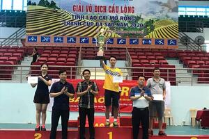 Đoàn vận động viên tỉnh Lai Châu xếp thứ Ba toàn đoàn tại Giải vô địch Cầu lông tỉnh Lào Cai mở rộng