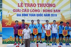 Đoàn Vận động viên Lai Châu giành 02 huy chương tại Giải Cầu lông, Bóng bàn gia đình toàn quốc năm 2019
