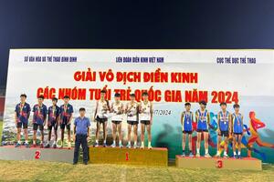 Đoàn vận động viên Lai Châu giành 01 huy chương Vàng và 01 huy chương Bạc tại Giải Vô địch Điền kinh các nhóm tuổi trẻ quốc gia năm 2024