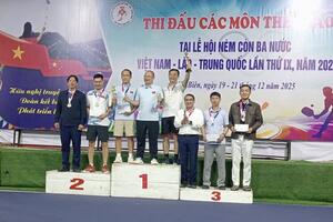 Đoàn thể thao Lai Châu giành Giải Nhì toàn đoàn tại Lễ hội ném còn ba nước Việt Nam - Lào - Trung Quốc