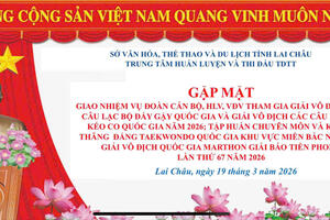 GẶP MẶT, GIAO NHIỆM VỤ ĐOÀN CÁN BỘ, HUẤN LUYỆN VIÊN, VẬN ĐỘNG VIÊN THAM GIA CÁC GIẢI THỂ THAO QUỐC GIA NĂM 2026