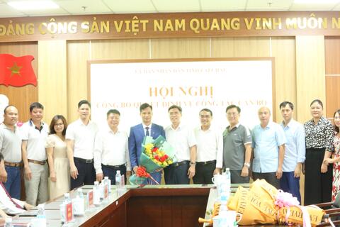 Đồng chí Trần Văn Công được bổ nhiệm giữ chức Phó Giám đốc Sở Văn hóa, Thể thao và Du lịch