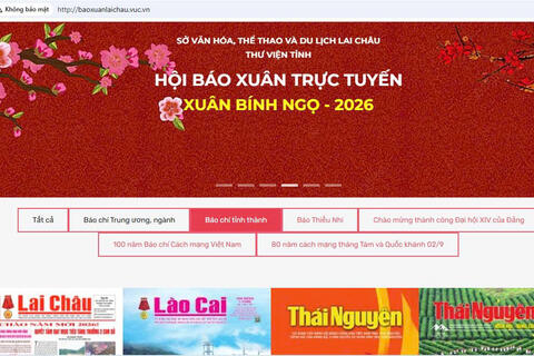 Thông báo Triển lãm báo xuân trực tuyến - Thư viện tỉnh Lai Châu.