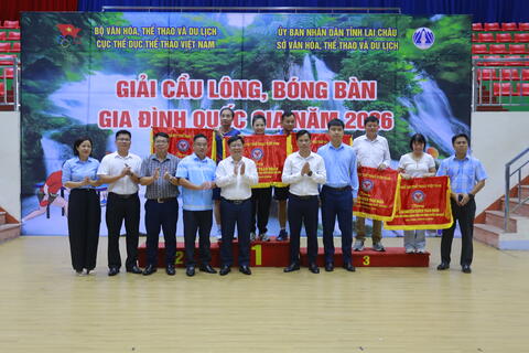 Bế mạc, trao giải Giải cầu lông, bóng bàn gia đình quốc gia năm 2026