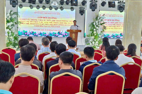 Khai mạc lớp bồi dưỡng nghiệp vụ trọng tài các môn thể thao phong trào tại xã Tân Uyên