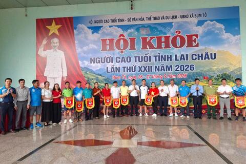 Khai mạc Hội khỏe Người cao tuổi tỉnh Lai Châu lần thứ XXII năm 2026: Sôi nổi phong trào "Sống vui - sống khỏe"