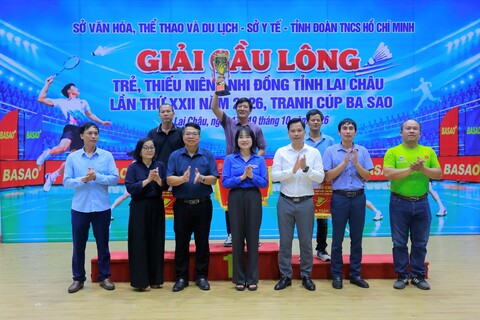 Lai Châu bế mạc Giải Cầu lông Trẻ, Thiếu niên - Nhi đồng lần thứ XXII năm 2026